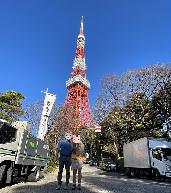 東京タワーにて