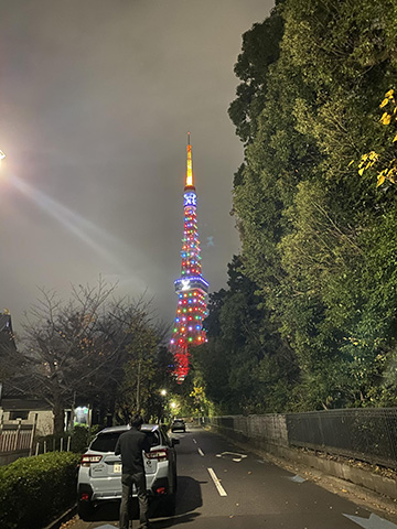 東京タワーの夜景を堪能